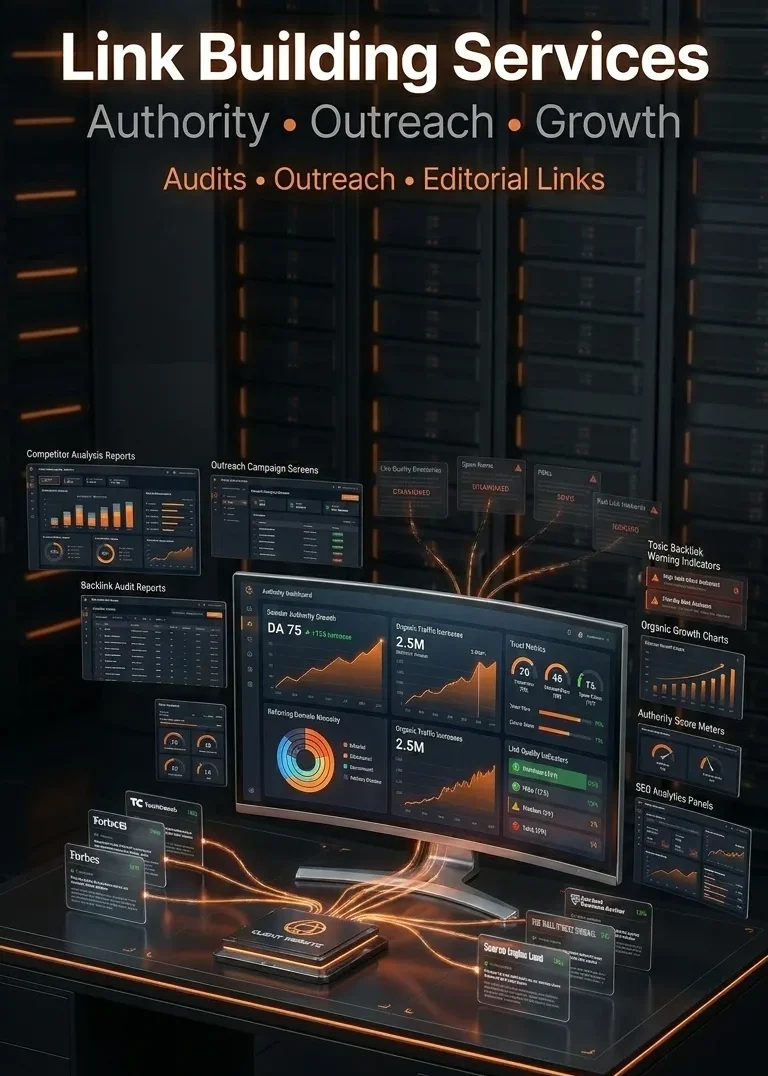 Outreach specialist building relevant backlinks for domain authority growth