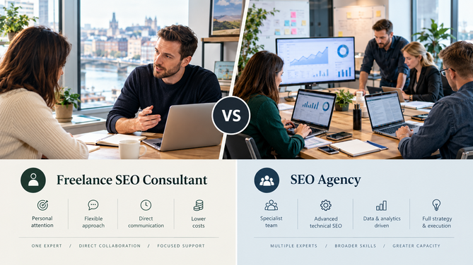 seo agency vs freelancer ireland